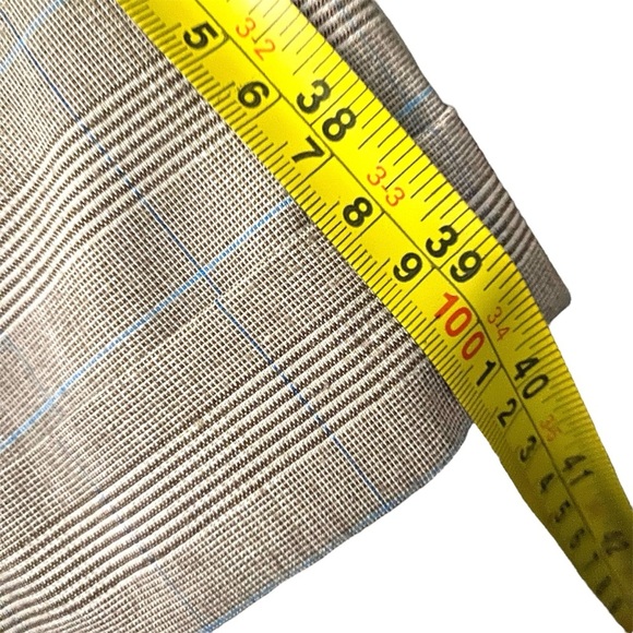 BOSCO UOMO Tan Houndstooth Men’s Pants Sz 32 Lightweight Summer Designer Preppy - Picture 5 of 6